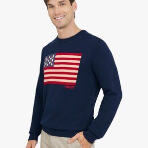 Chaps Ralph Lauren NWT Mens Navy American Flag Cotton USA Sweater Size Large D33